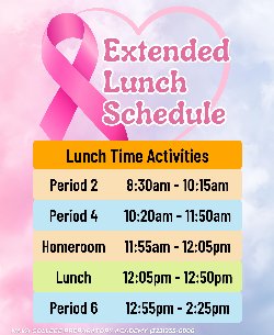 breast cancer awareness bell schedule